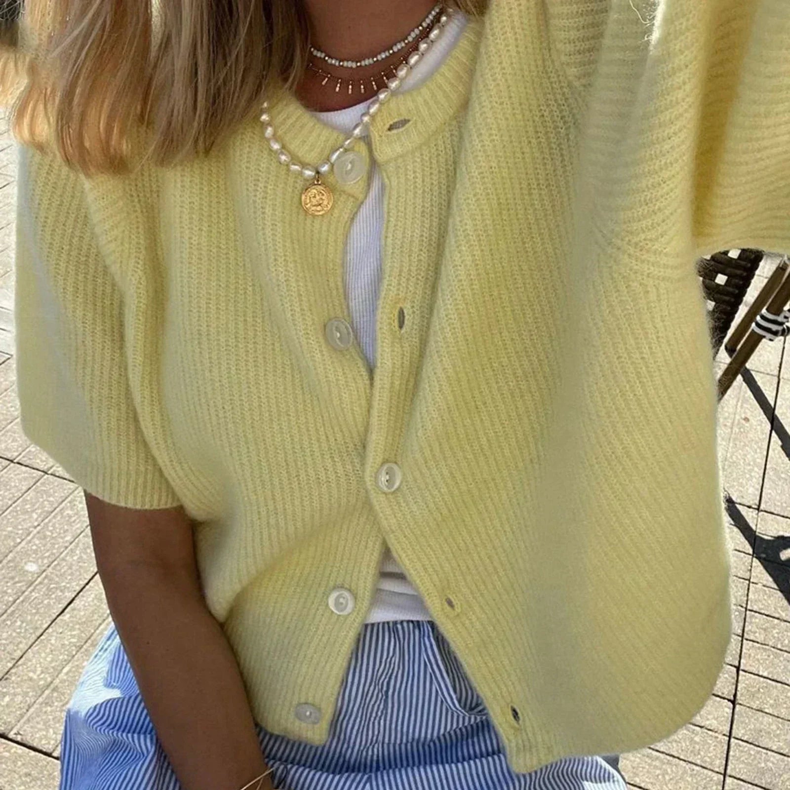 Alpa | Chic Short Sleeve Cardigan for Women