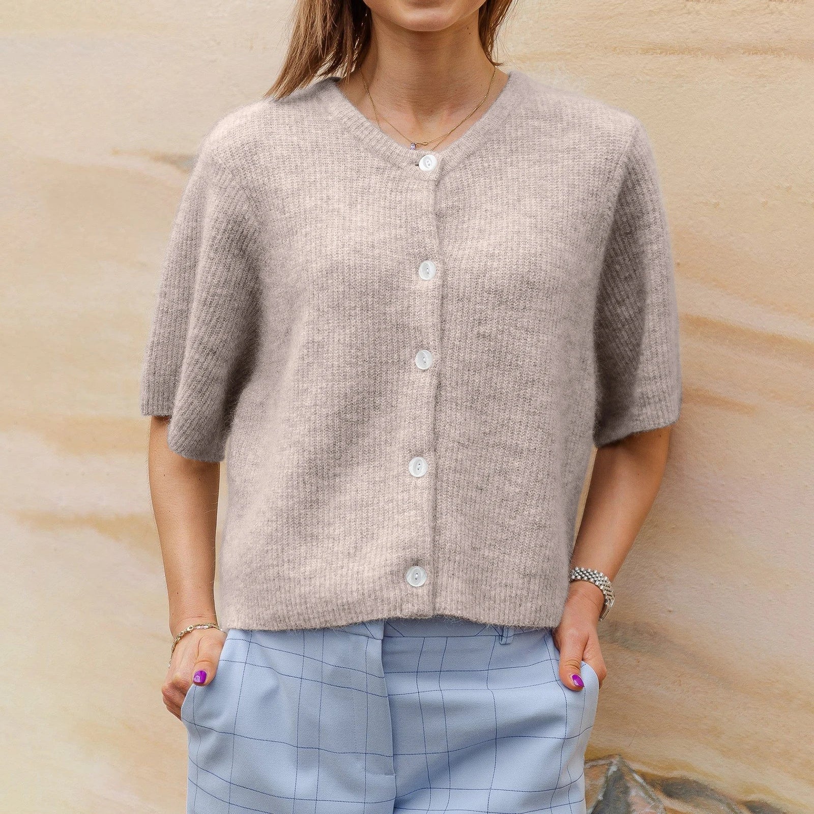 Alpa | Chic Short Sleeve Cardigan for Women