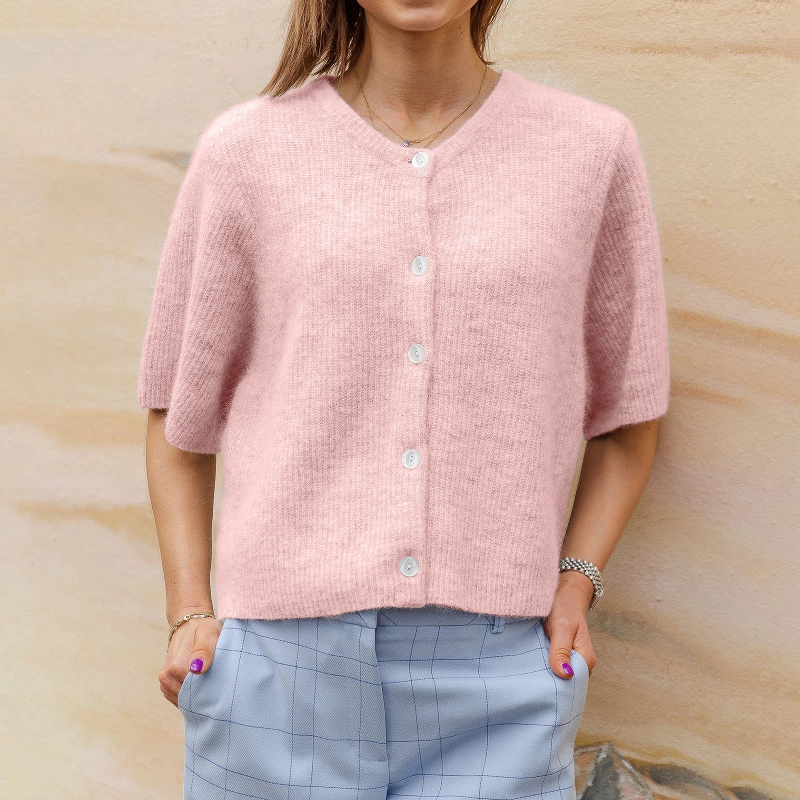 Alpa | Chic Short Sleeve Cardigan for Women