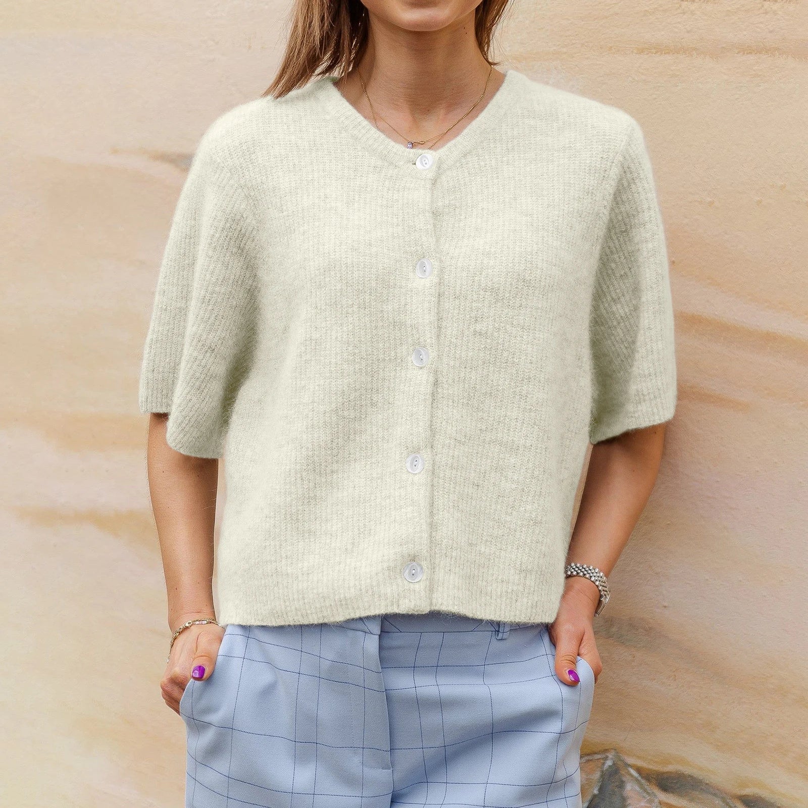 Alpa | Chic Short Sleeve Cardigan for Women