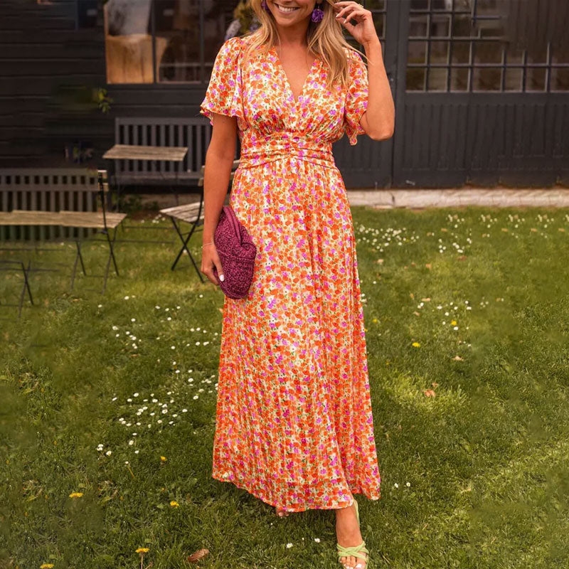 Lyra | Chic V-Neck Dress for Contemporary Women