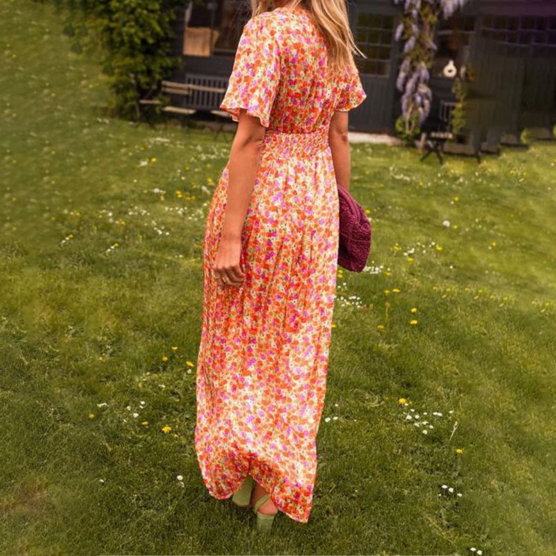 Lyra | Chic V-Neck Dress for Contemporary Women