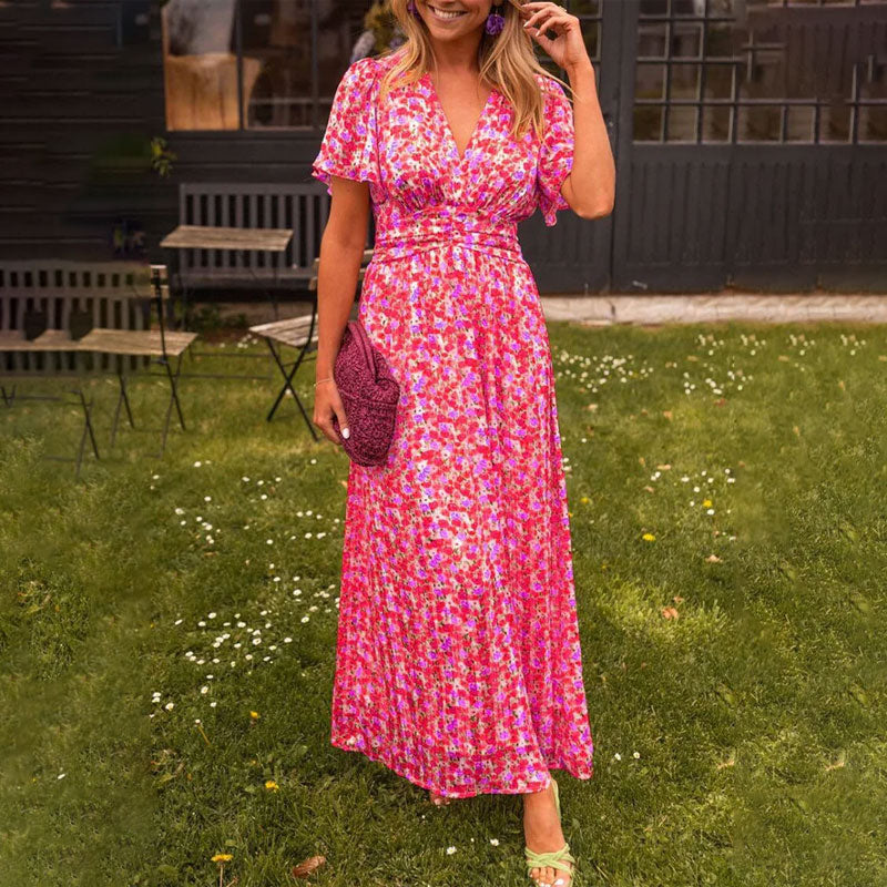 Lyra | Chic V-Neck Dress for Contemporary Women