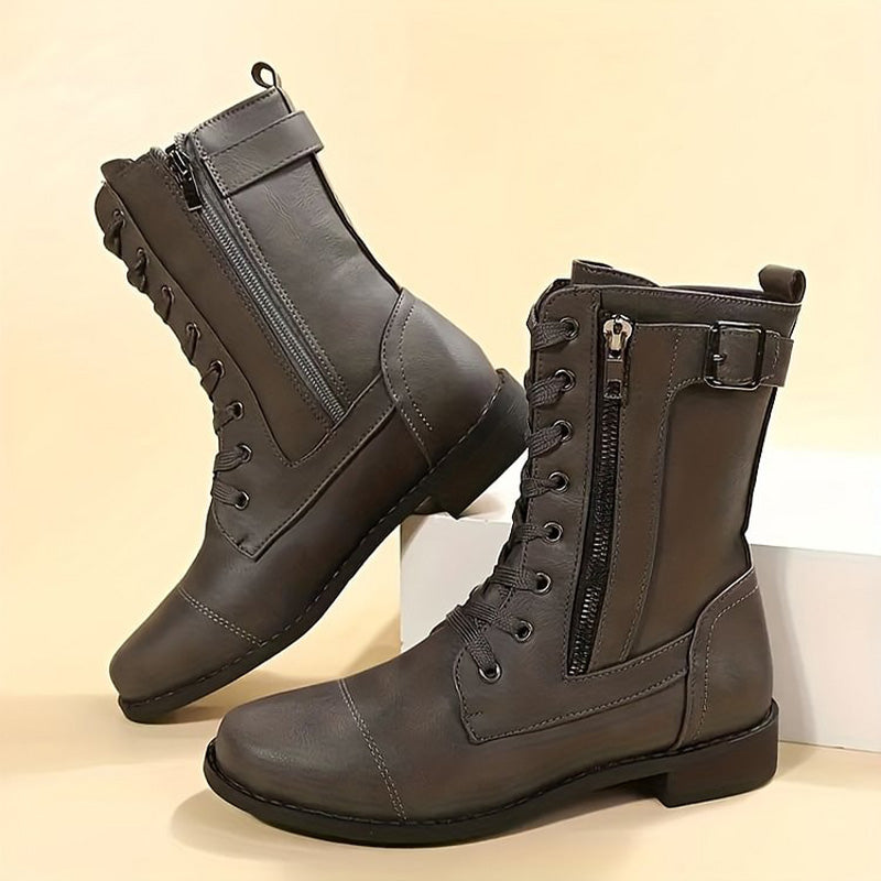 Andria | Women's Combat Lace-Up Boots