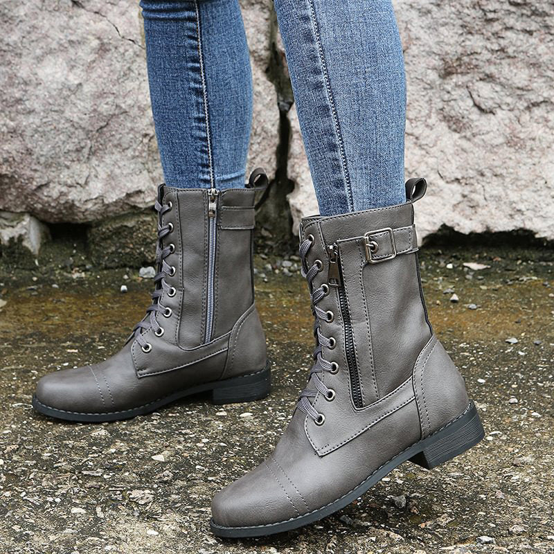 Andria | Women's Combat Lace-Up Boots