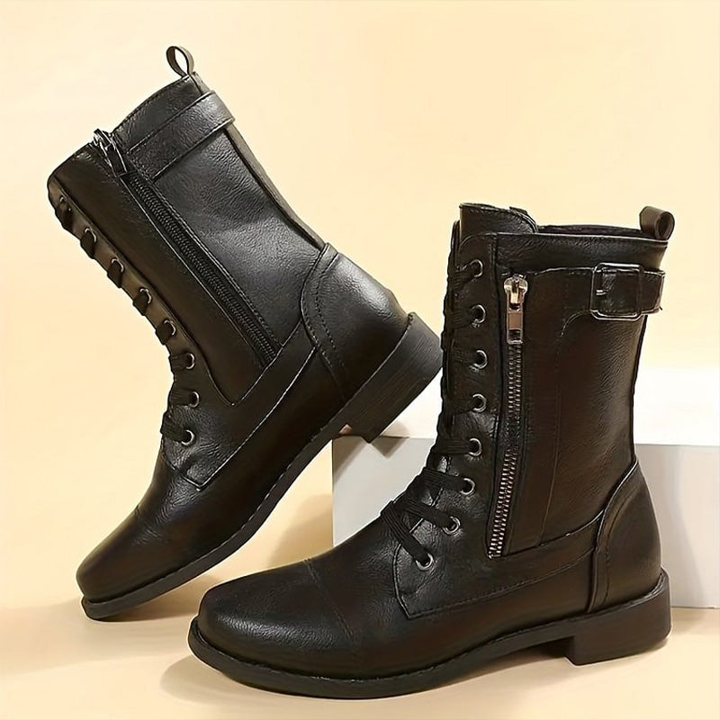 Andria | Women's Combat Lace-Up Boots