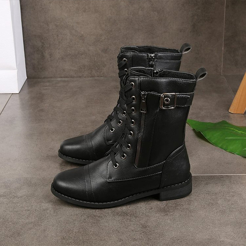 Andria | Women's Combat Lace-Up Boots