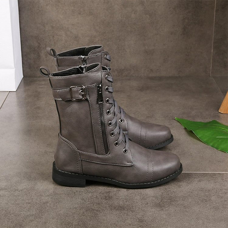 Andria | Women's Combat Lace-Up Boots