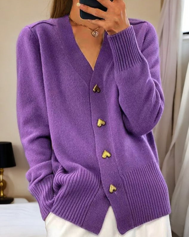 Amalla | Women's V-Neck Cardigan Sweater