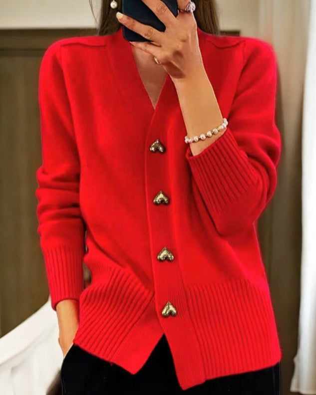 Amalla | Women's V-Neck Cardigan Sweater