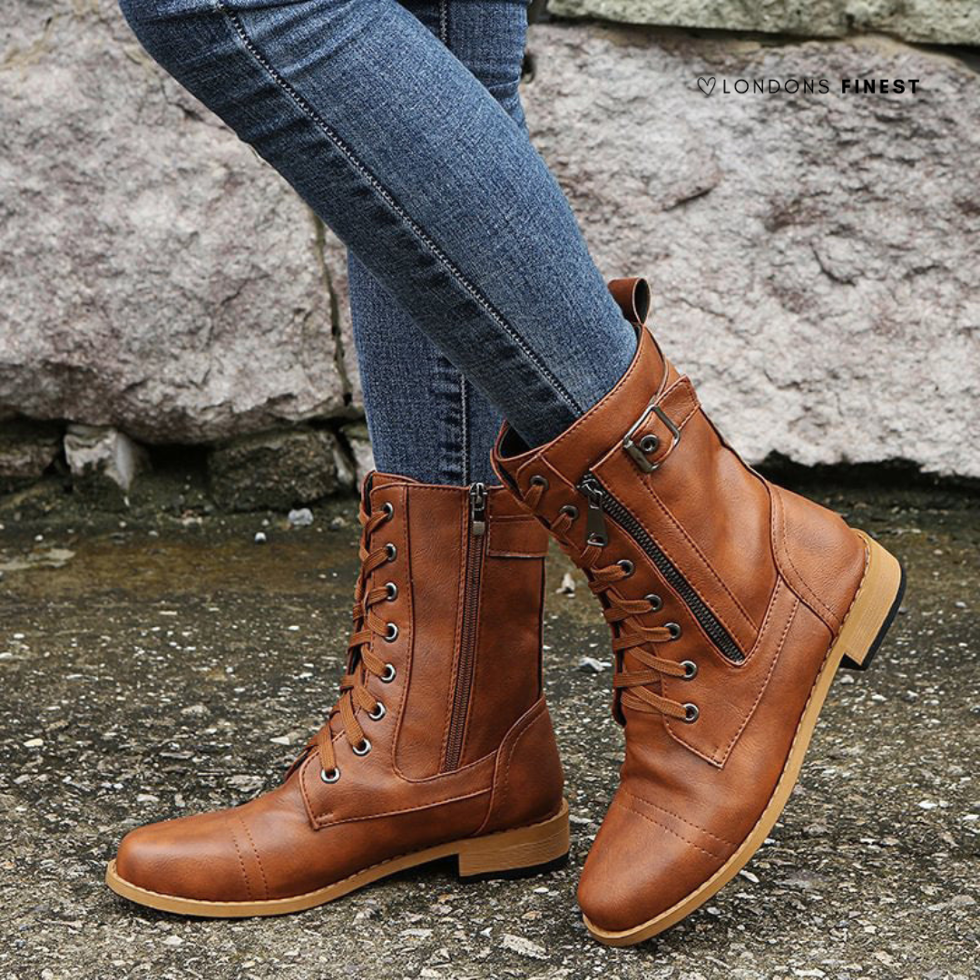 Valeria | Orthopedic Lace-Up Boots