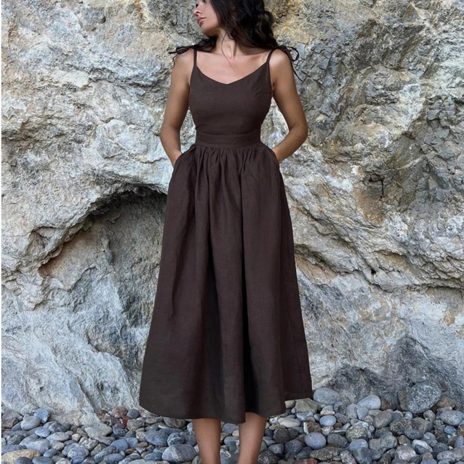 Esther | Women's Sleeveless A-Line Maxi Dress