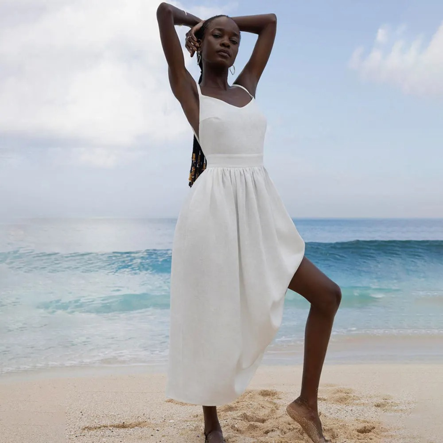 Esther | Women's Sleeveless A-Line Maxi Dress
