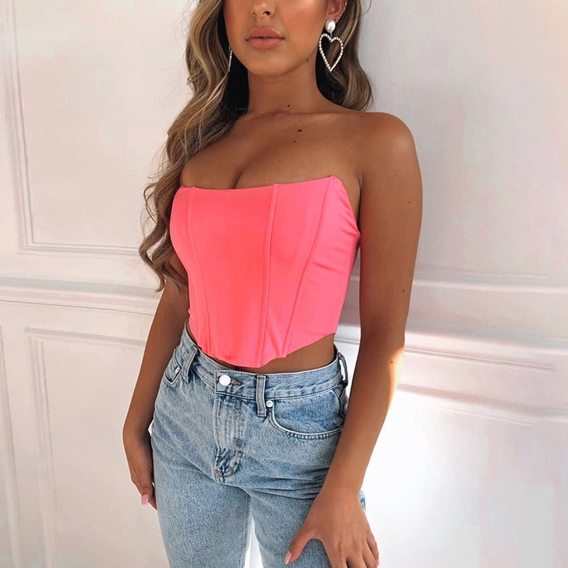 Aileen | Women's Strapless Fitted Top