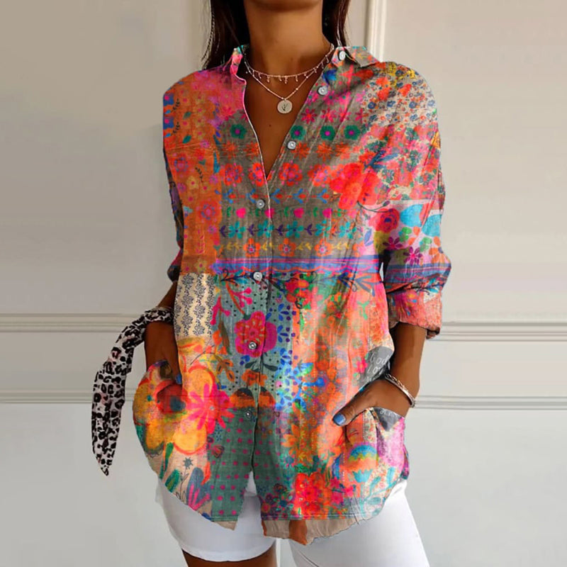 Celia | Women's Long Sleeve Floral Blouse