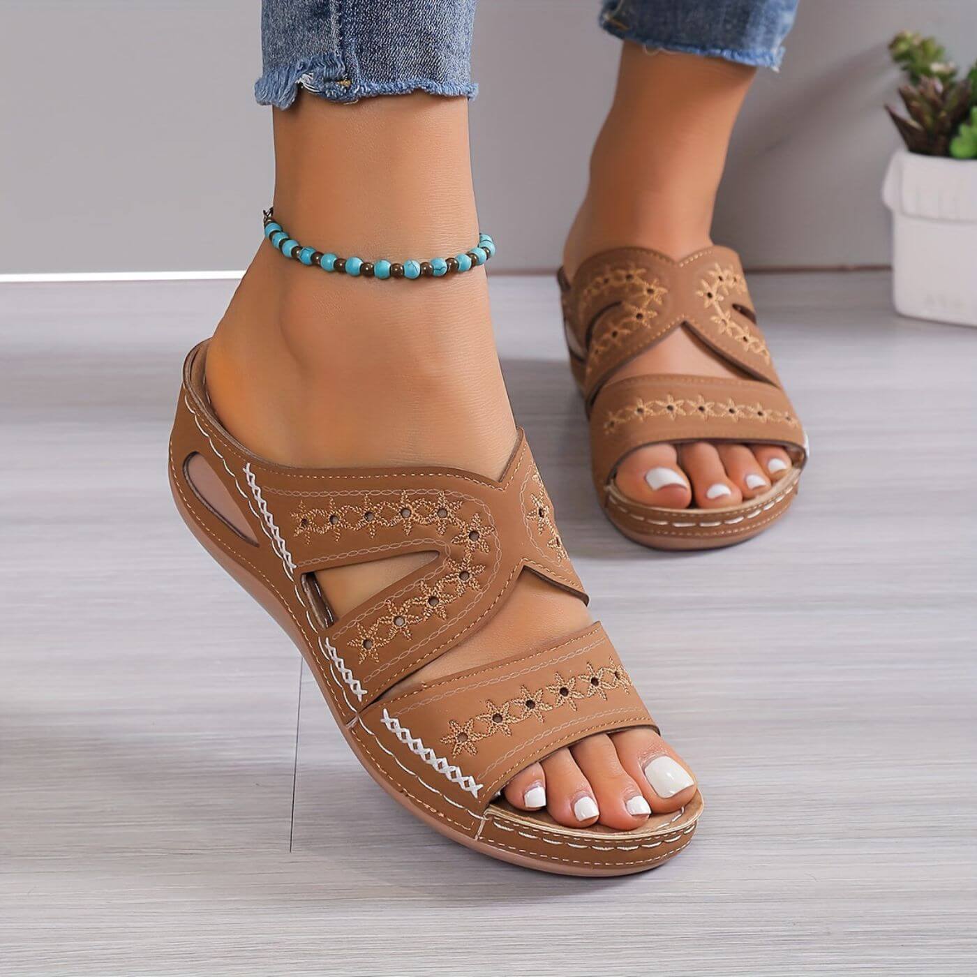 Leandra | Orthopedic Wedge Sandals