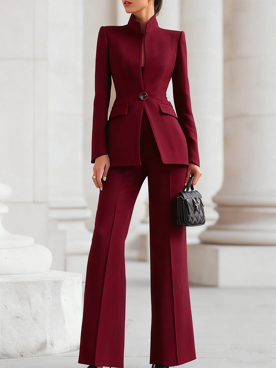 Anthea | Women's Fitted Long Sleeve Blazer Suit Set
