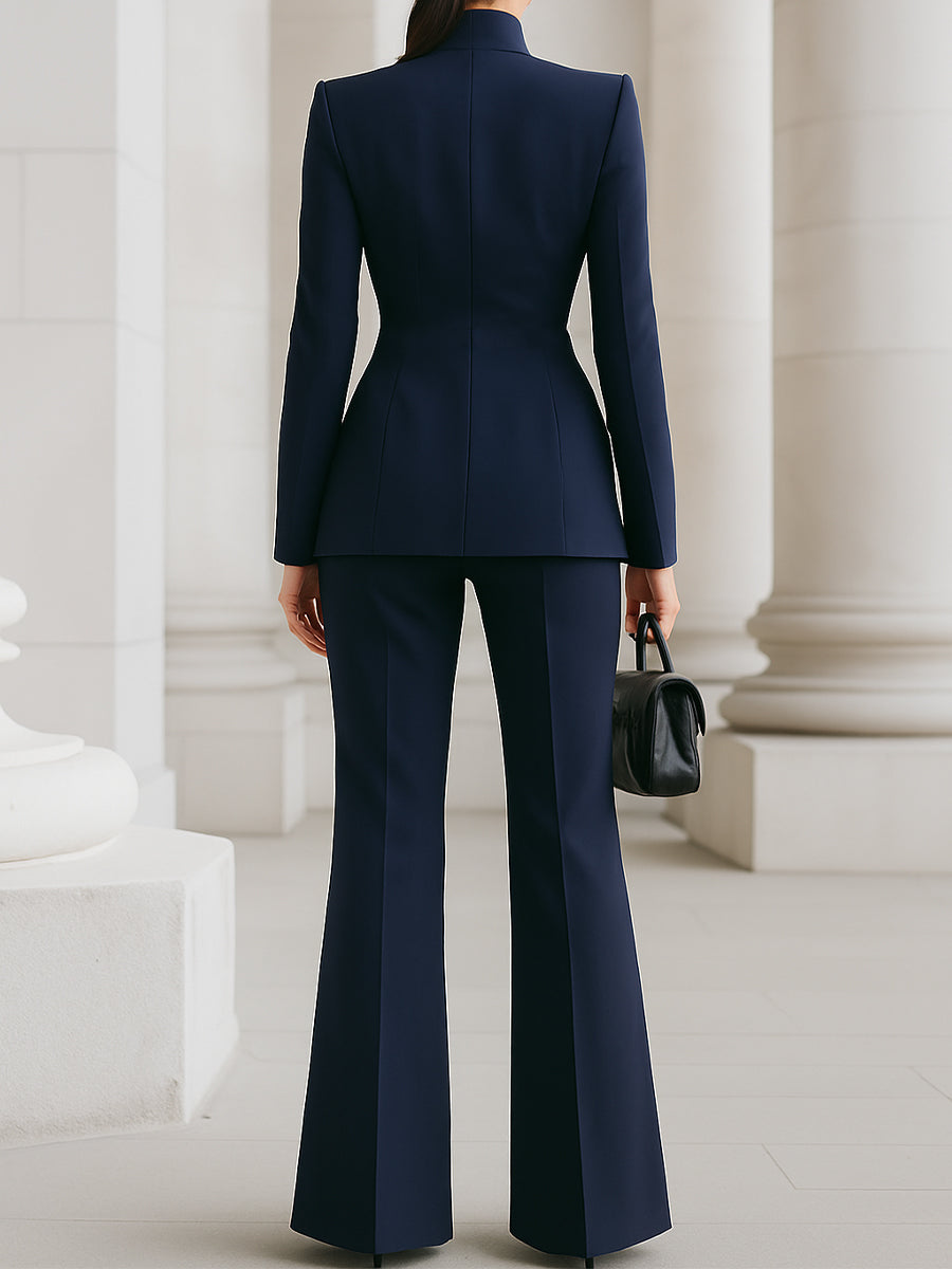 Anthea | Women's Fitted Long Sleeve Blazer Suit Set