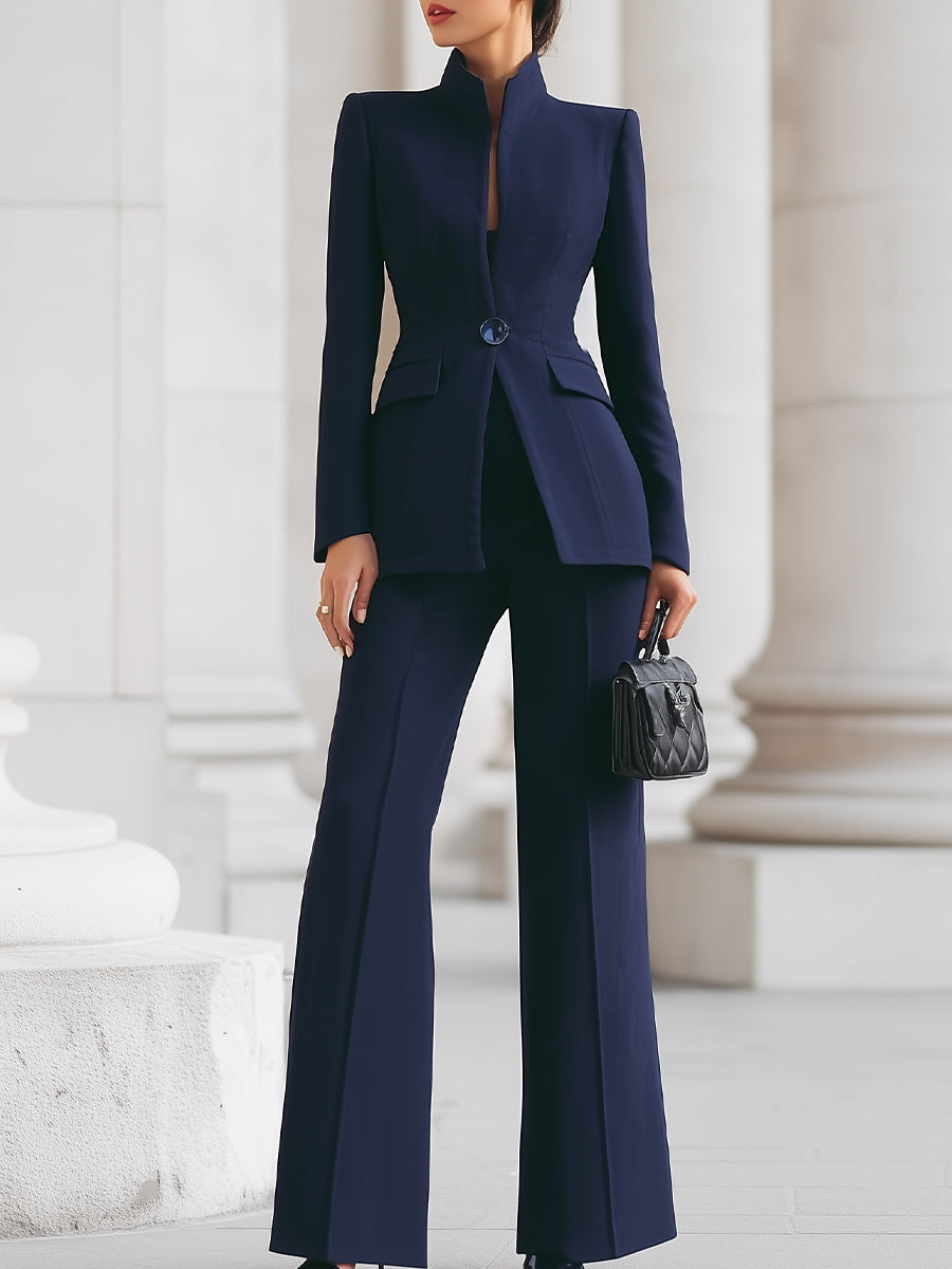 Anthea | Women's Fitted Long Sleeve Blazer Suit Set