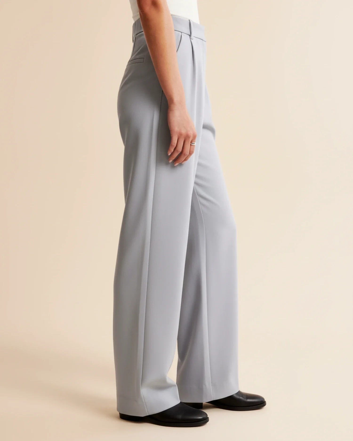 Bryony | Tailored High Waist Pleated Leg Trousers for a Chic Look