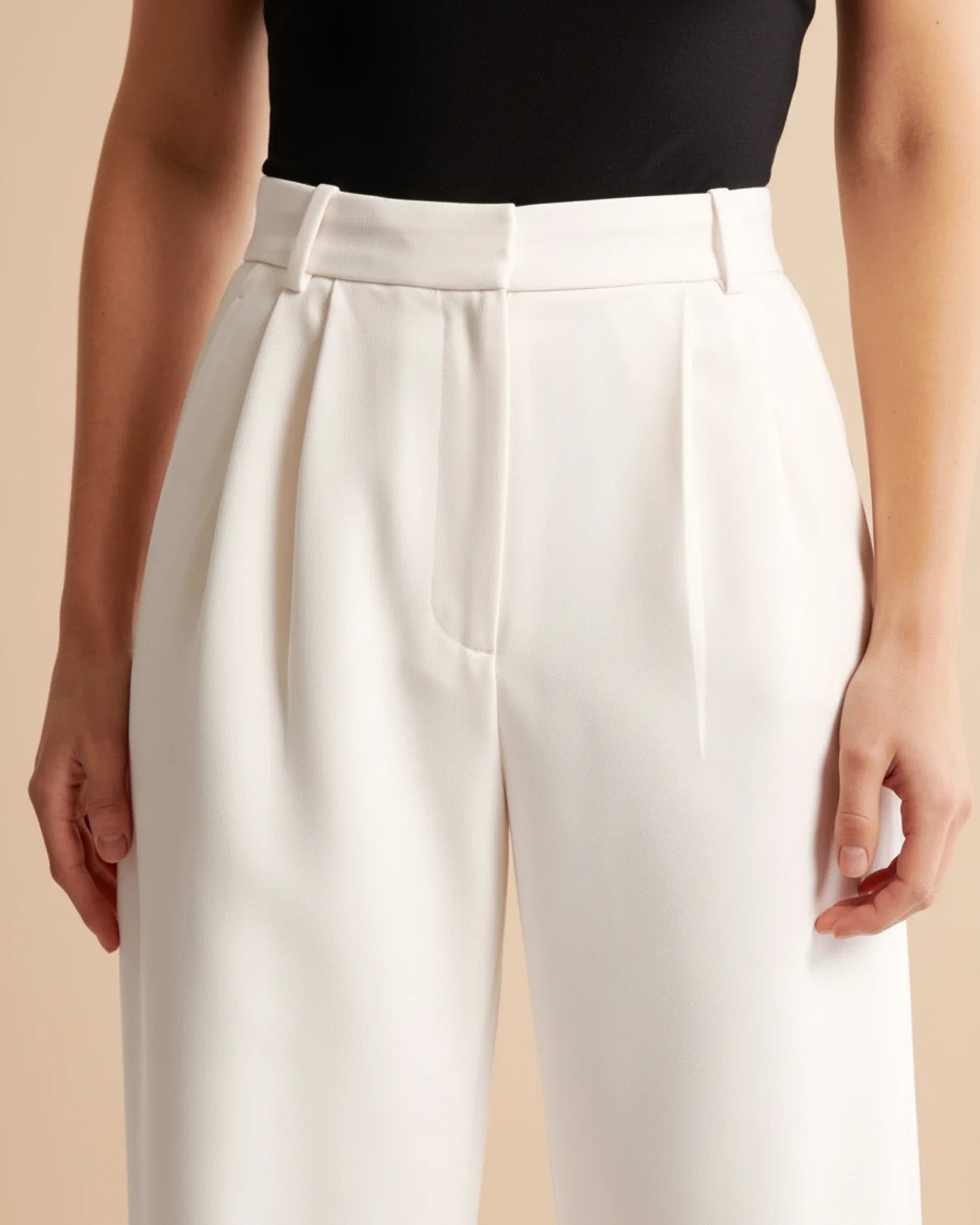 Bryony | Tailored High Waist Pleated Leg Trousers for a Chic Look