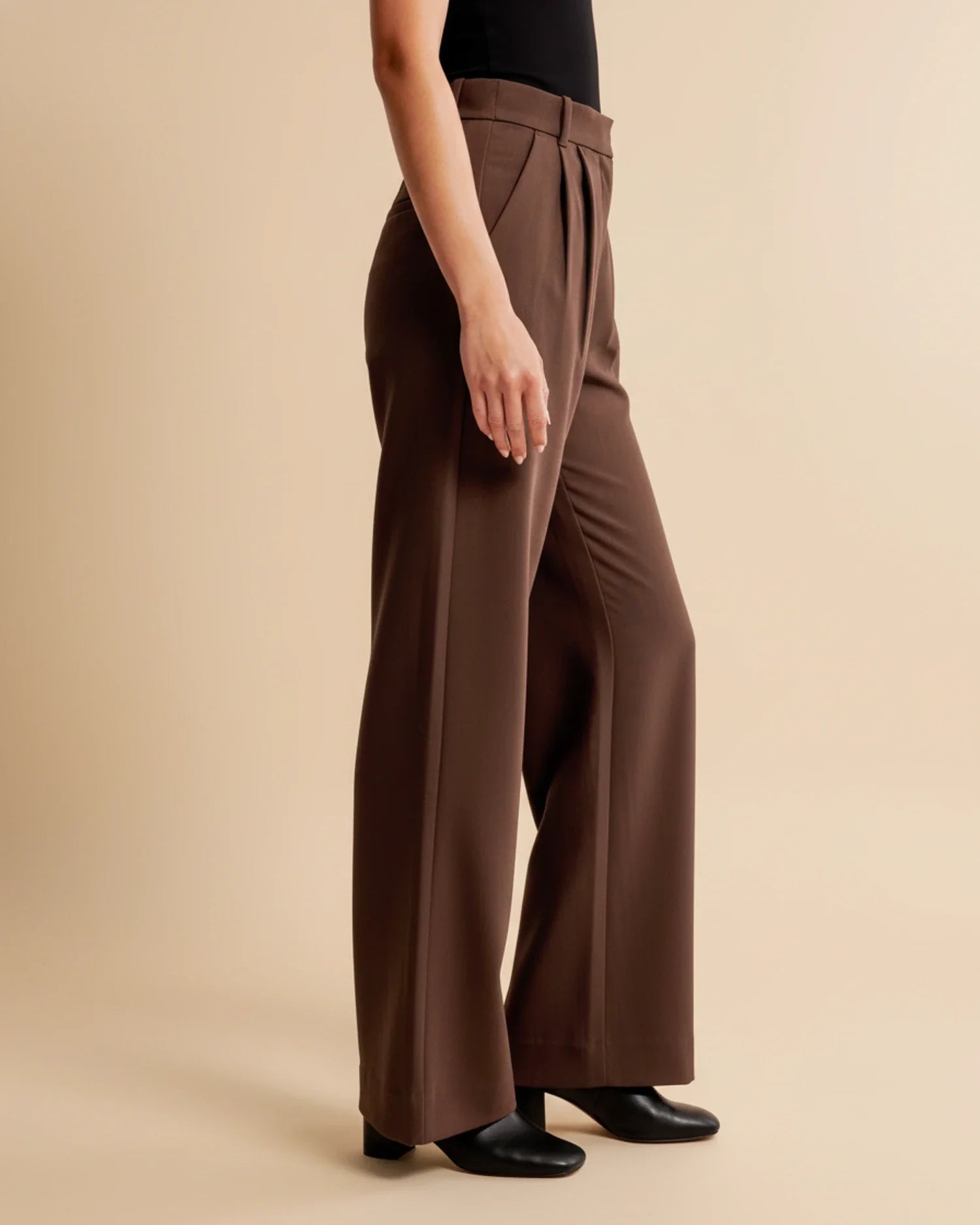 Bryony | Tailored High Waist Pleated Leg Trousers for a Chic Look