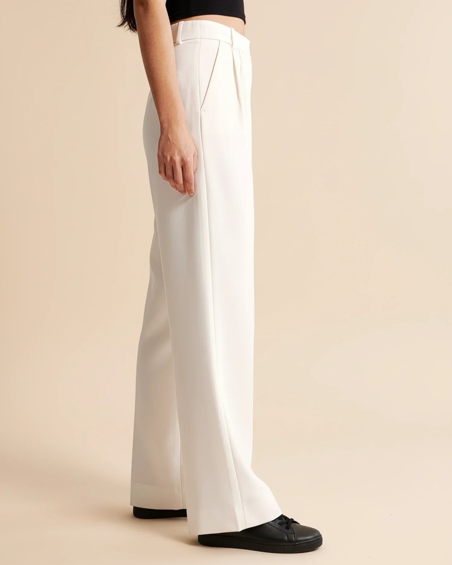 Bryony | Tailored High Waist Pleated Leg Trousers for a Chic Look