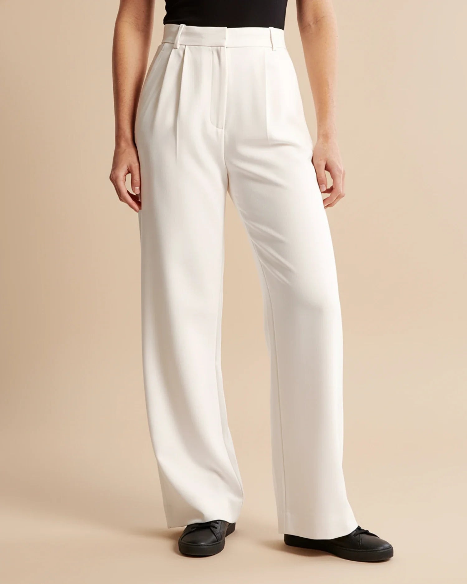 Bryony | Tailored High Waist Pleated Leg Trousers for a Chic Look