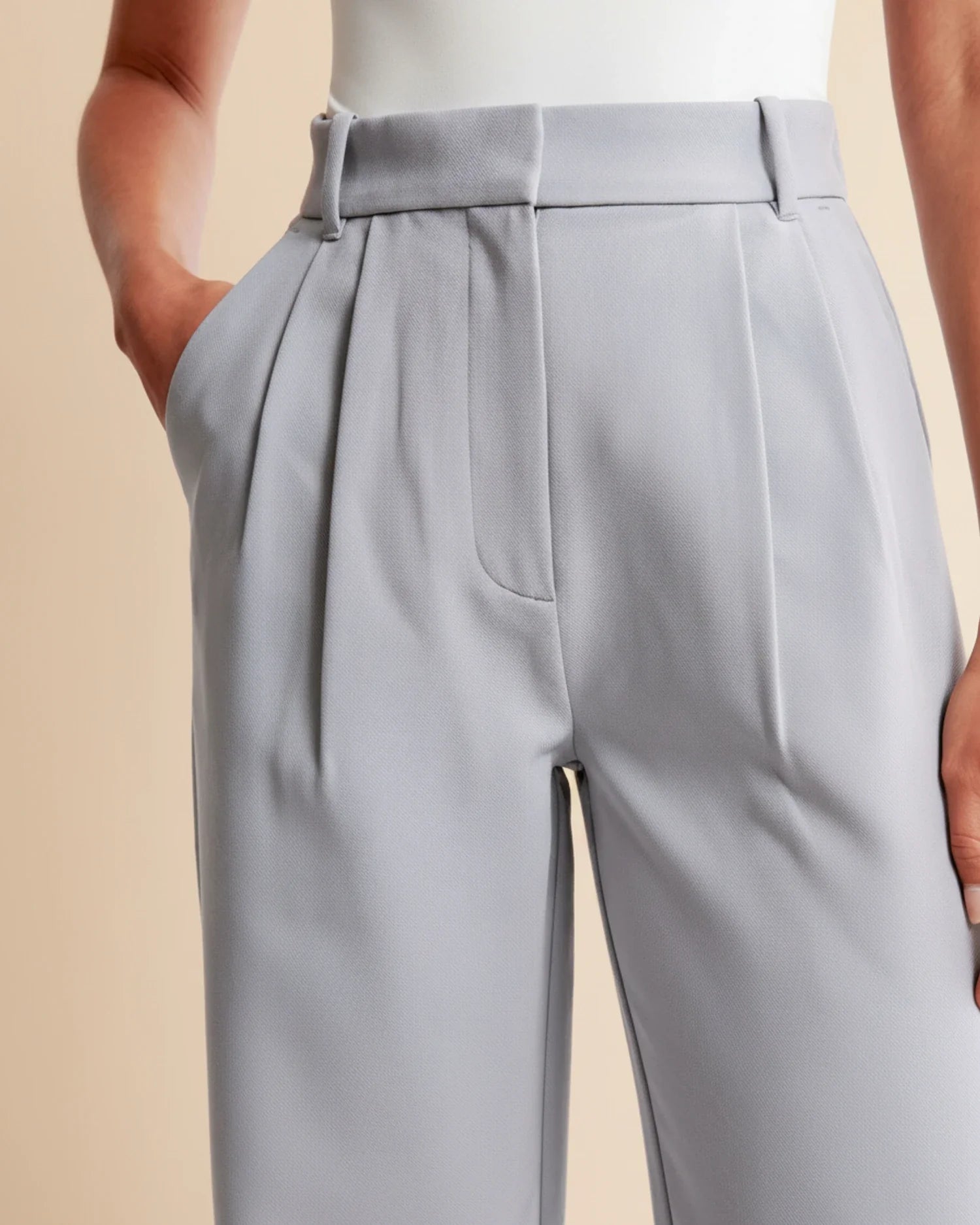 Bryony | Tailored High Waist Pleated Leg Trousers for a Chic Look