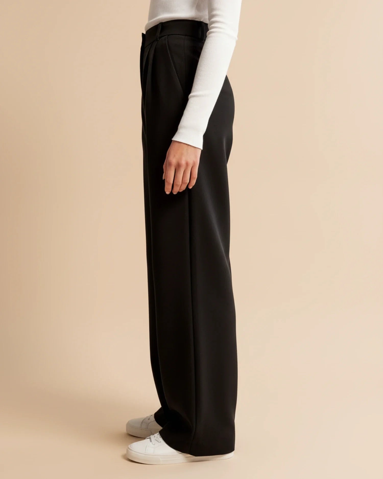 Bryony | Tailored High Waist Pleated Leg Trousers for a Chic Look