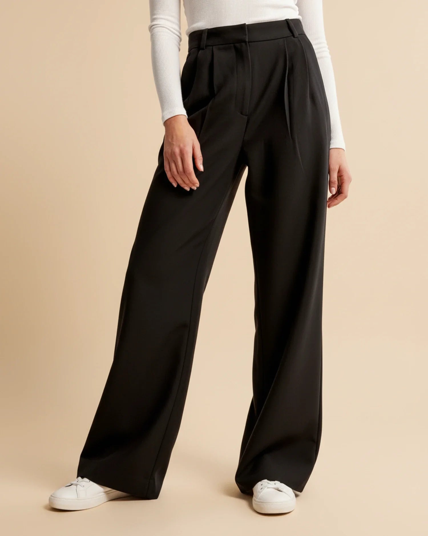 Bryony | Tailored High Waist Pleated Leg Trousers for a Chic Look