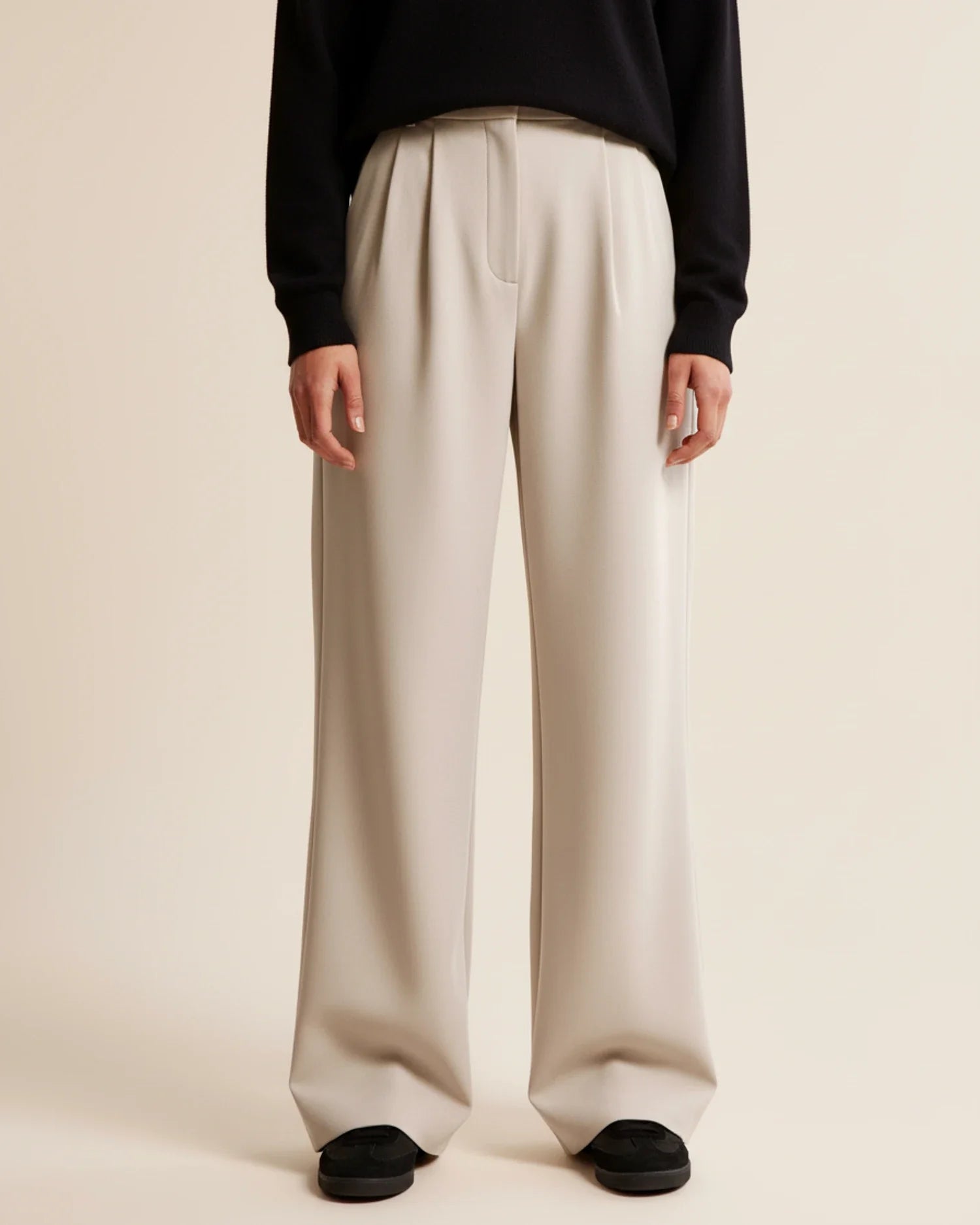 Bryony | Tailored High Waist Pleated Leg Trousers for a Chic Look
