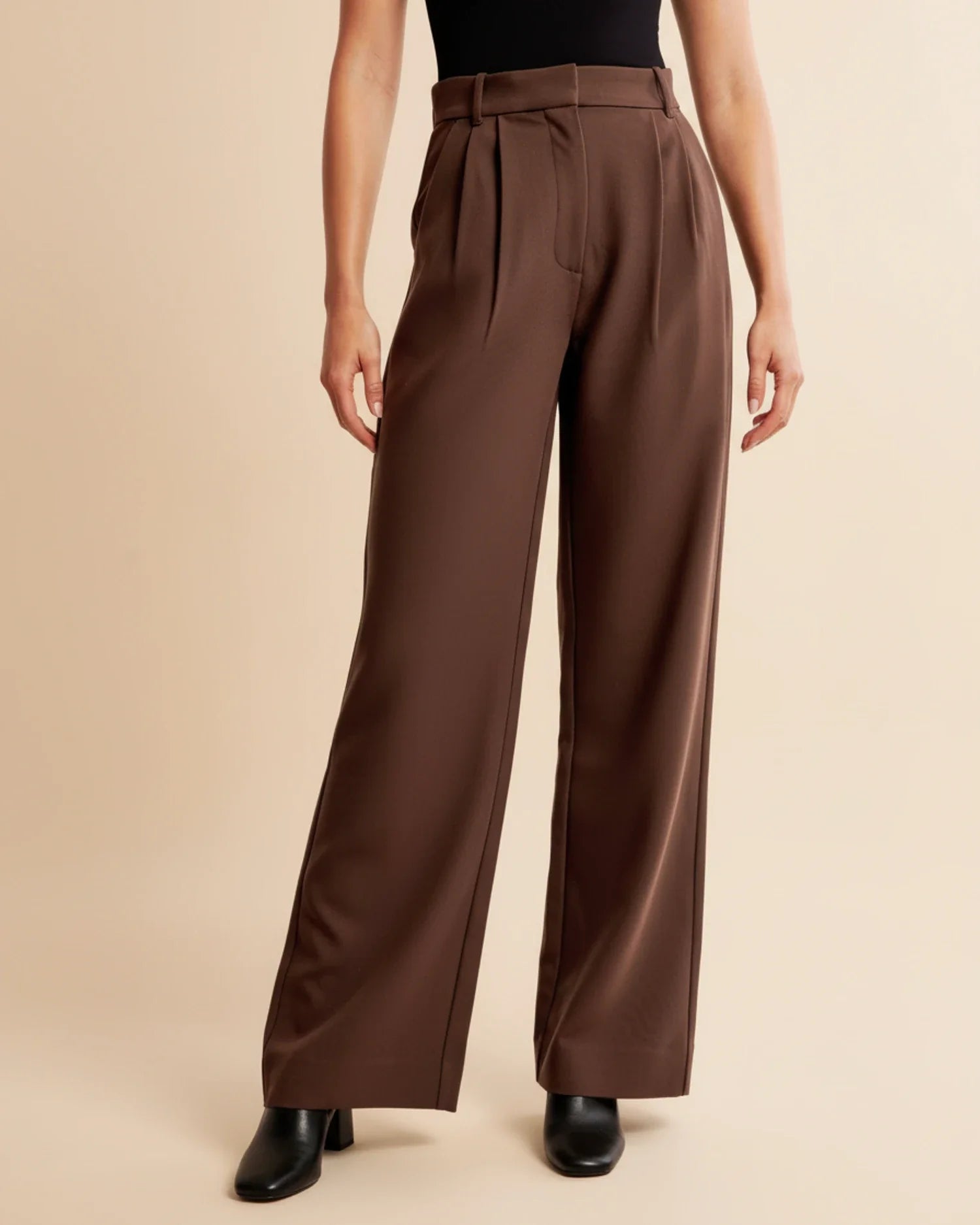 Bryony | Tailored High Waist Pleated Leg Trousers for a Chic Look